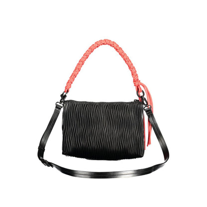 Handbag by Desigual for women in polyethylene black features a refined silhouette, showcasing a secure zipper, organized internal-pockets, and versatile shoulder-strap, adjustable-strap & handle for a refined finish.