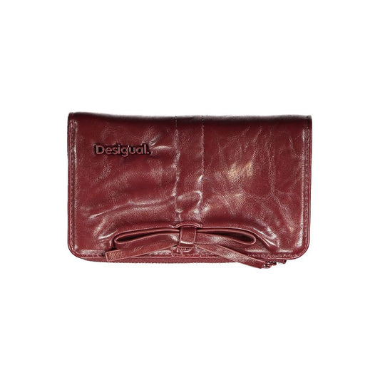 Cardholder Wallet by Desigual for women in polyethylene burgundy & purple features a streamlined silhouette, showcasing the streamlined Emma Polyethylene Cardholder Wallet design with sophisticated card-organization coin-purse for a premium look.