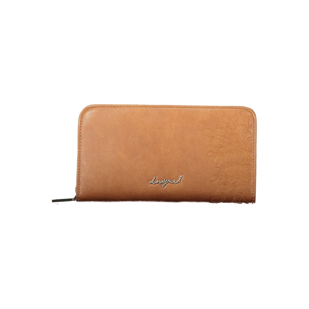 Cardholder Wallet by Desigual for women in polyethylene brown & signature presents a refined silhouette, artfully capturing the essence of the Sierra Fiona Polyethylene Cardholder Wallet design with sophisticated card-organization coin-purse for a refined look.