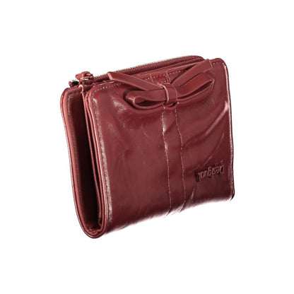 Cardholder Wallet by Desigual for women in polyethylene burgundy & purple showcases a discerning silhouette, artfully capturing the essence of Emma Polyethylene Cardholder Wallet with its functional card-organization coin-purse.
