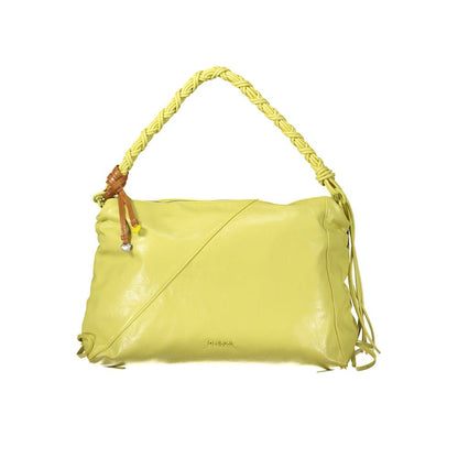 Handbag by Desigual for women in polyethylene yellow & signature features an refined silhouette, showcasing a secure zipper, ample internal-pockets, and versatile shoulder-strap & handle for a sophisticated refined aesthetic.