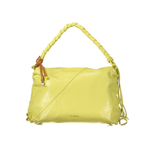 Handbag by Desigual for women in polyethylene yellow & signature features an refined silhouette, showcasing a secure zipper, ample internal-pockets, and versatile shoulder-strap & handle for a sophisticated refined aesthetic.