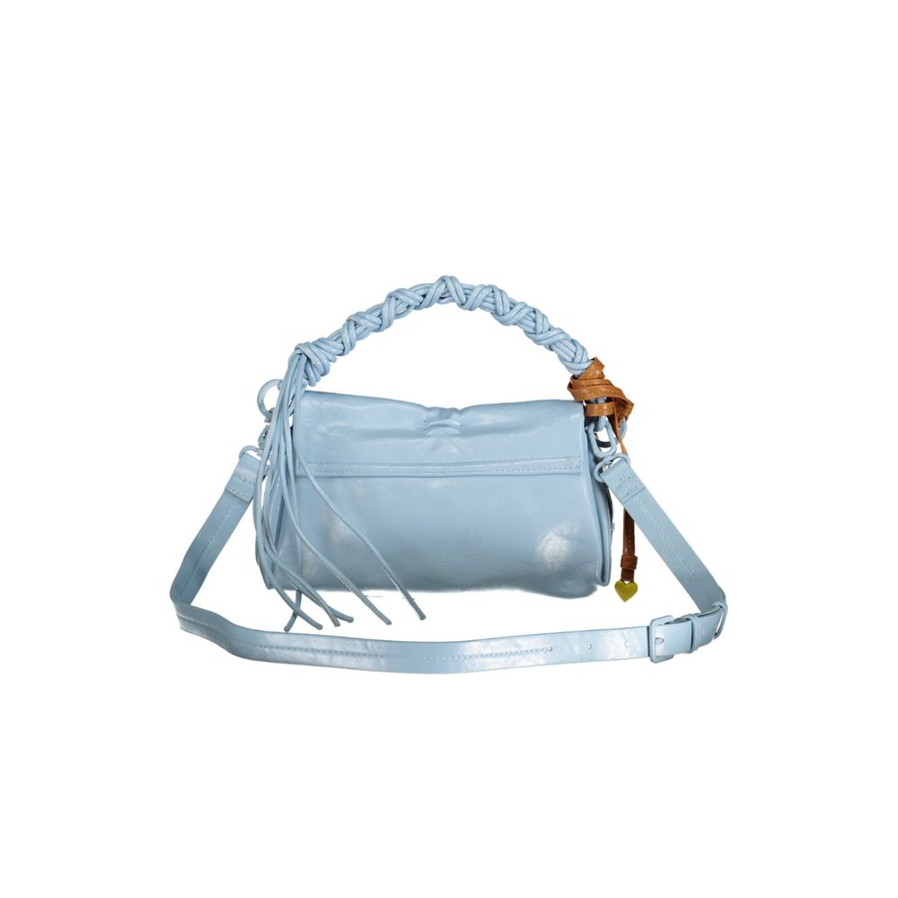Mini Crossbody Flap Handbag by Desigual for women in polyethylene blue features a refined silhouette, showcasing a secure flap, zipper & magnetic, organized internal-pockets & cardholder, and versatile crossbody-strap, shoulder-strap, adjustable-strap & handle for a refined finish.