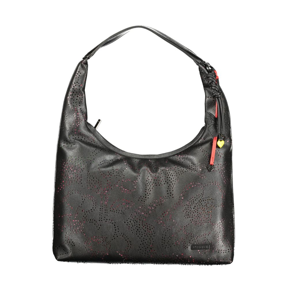 Evening Shoulder Handbag by Desigual for women in polyethylene black features a exquisite silhouette, showcasing a secure zipper and exquisite internal-pockets & cardholder with versatile shoulder-strap & handle for a exquisite finish.