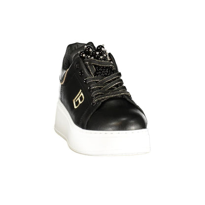 Sneakers by Laura Biagiotti for women in polyester black & pearl features a sumptuous design, perfectly showcasing the sumptuous chunky style of this Women's Chunky Polyester Sneakers.