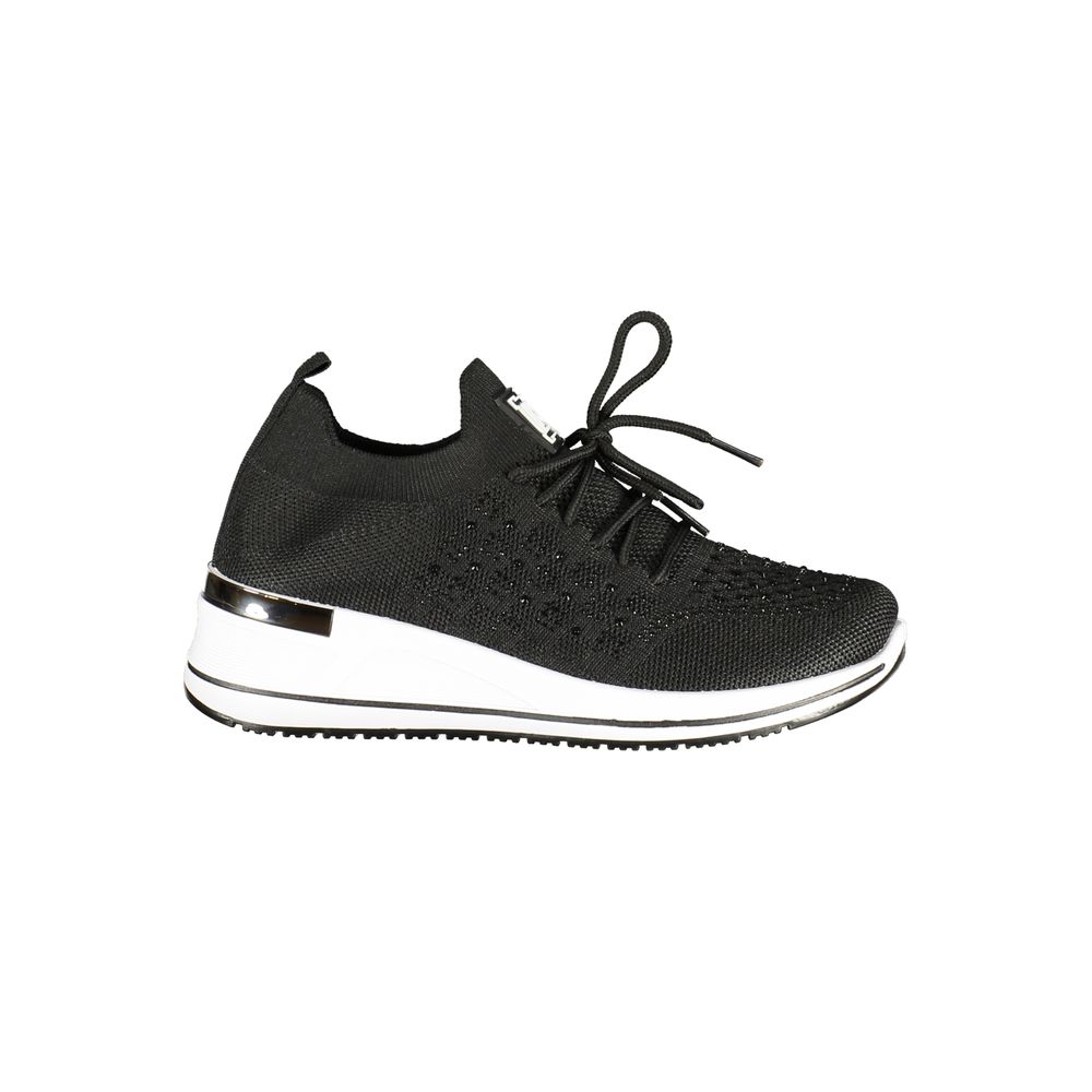 Athletic Sneakers Laura Biagiotti women polyester & rhinestone black featuring a avant-garde Women's Athletic Polyester & Rhinestone Sneakers design with a avant-garde athletic style for a refined finish.