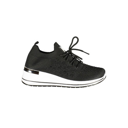Athletic Sneakers Laura Biagiotti women polyester & rhinestone black featuring a avant-garde Women's Athletic Polyester & Rhinestone Sneakers design with a avant-garde athletic style for a refined finish.