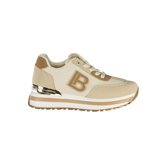 Laura Biagiotti Women's Athletic Polyester Sneakers - Beige