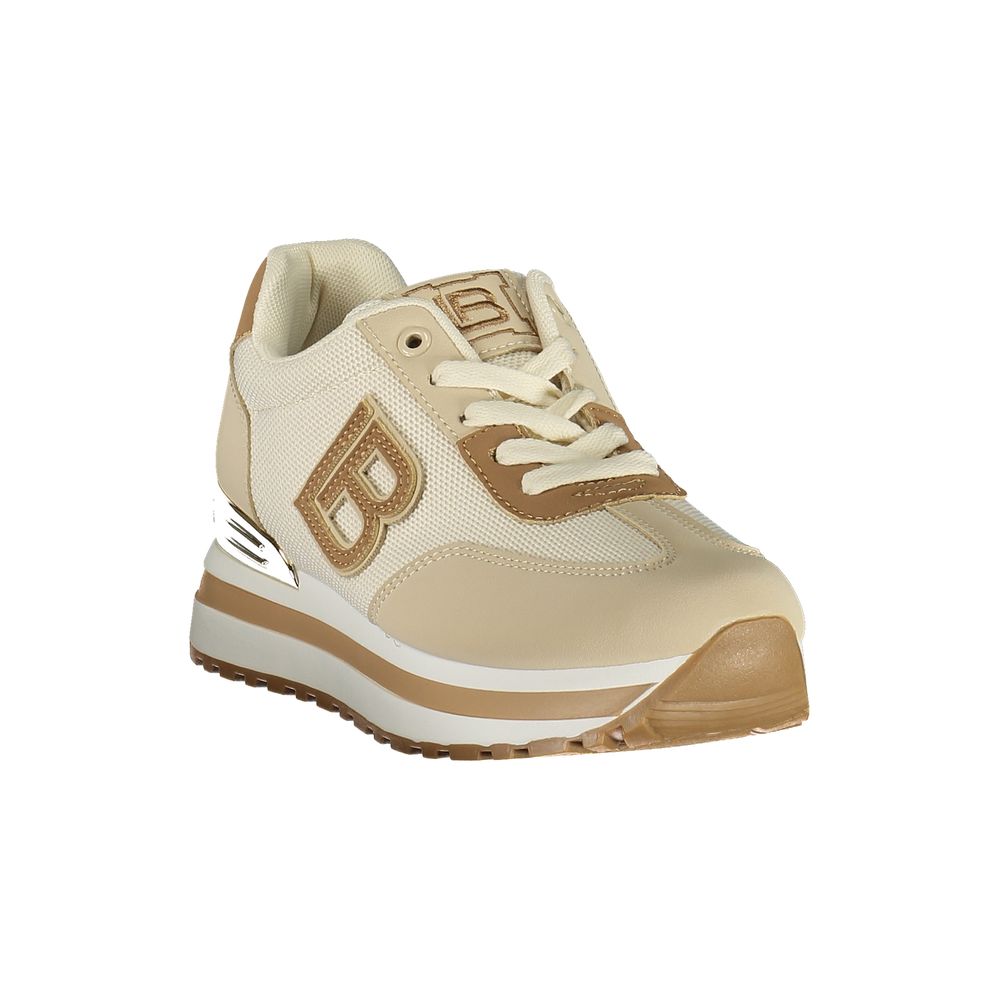 Laura Biagiotti Women's Athletic Polyester Sneakers - Beige