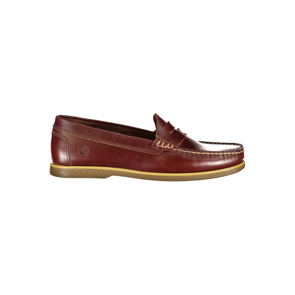 Lumberjack City Men's Polyurethane Leather Boat Loafer Loafers Slip-On Shoes - Brown