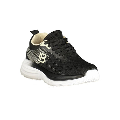 Laura Biagiotti Women's Athletic Polyester Sneakers - Beige Black