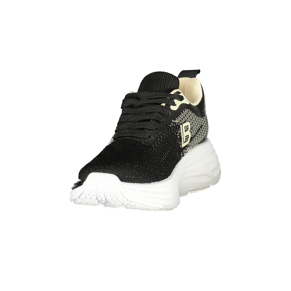 Laura Biagiotti Women's Athletic Polyester Sneakers - Beige Black