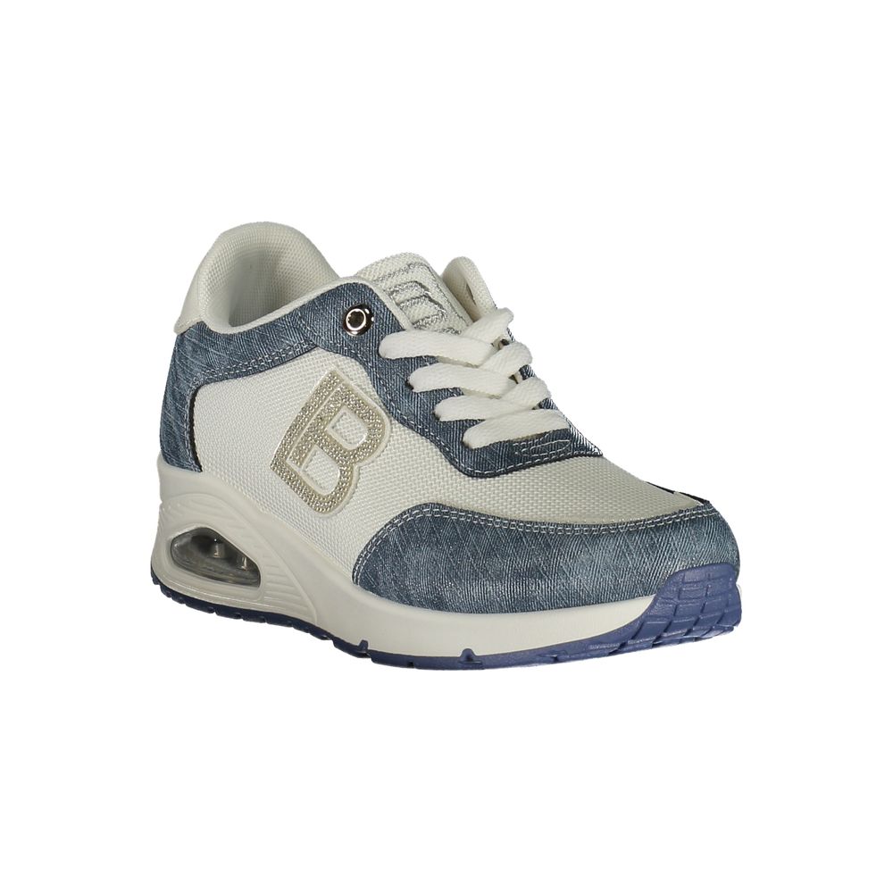 Athletic Sneakers Laura Biagiotti women polyester & rhinestone blue featuring a avant-garde Women's Athletic Polyester & Rhinestone Sneakers design with a avant-garde athletic style for a refined finish.