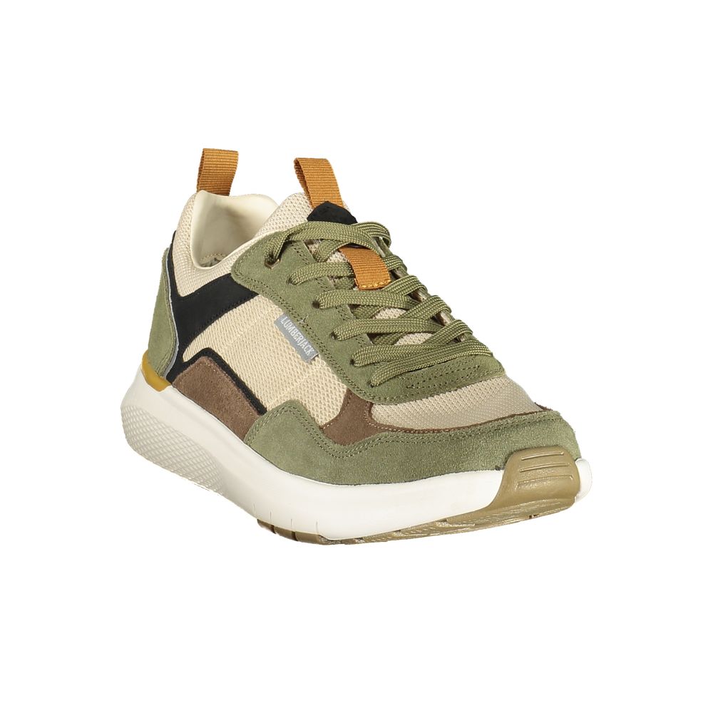 Athletic Sneakers Lumberjack men polyester polyurethane leather beige, brown & green featuring a avant-garde Men's Athletic Polyester Polyurethane Leather Sneakers design with a avant-garde athletic style for a refined finish.