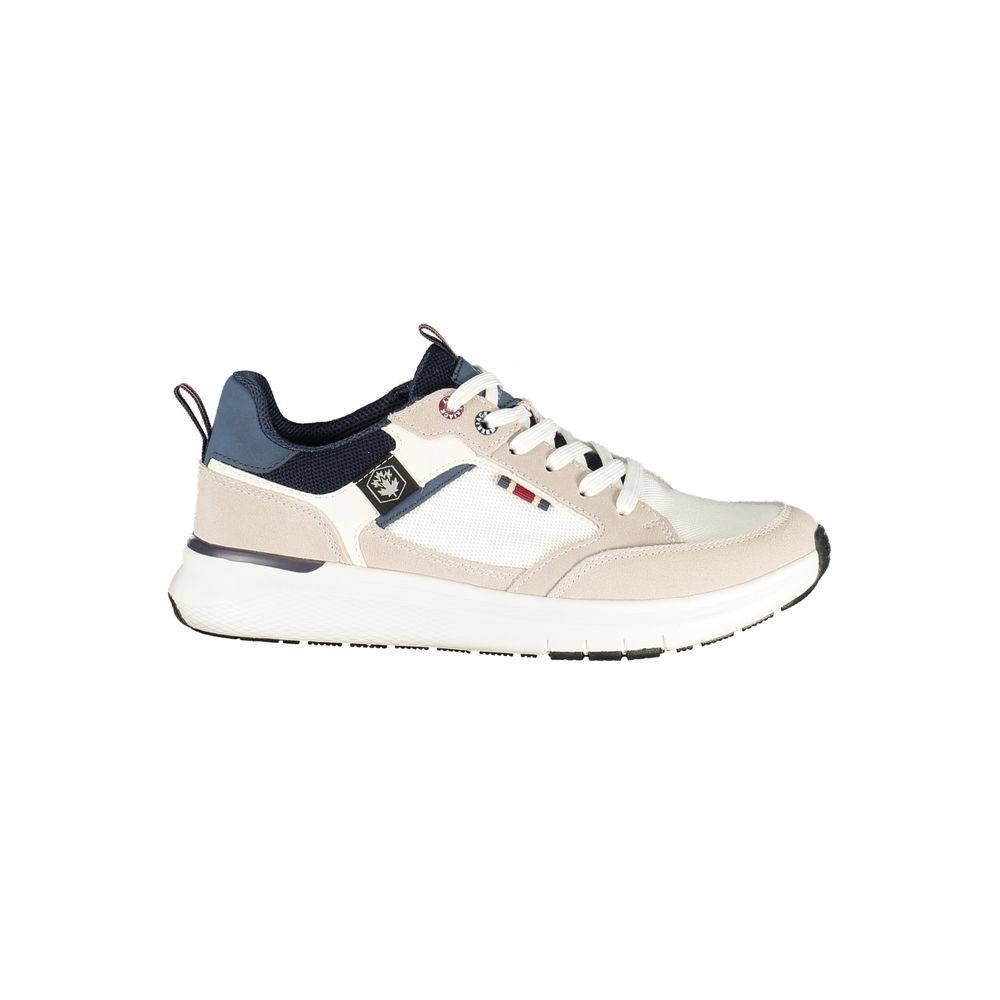 Athletic Sneakers by Lumberjack for men in polyester polyurethane leather blue & white showcases an impeccable silhouette, defined by an impeccable athletic style design that perfectly captures the essence of the Men's Athletic Polyester Polyurethane Leather Sneakers.