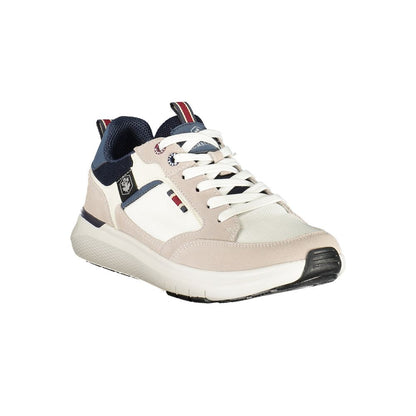 Athletic Sneakers by Lumberjack for men in polyester polyurethane leather blue & white features an stately silhouette, showcasing the signature athletic style of the Men's Athletic Polyester Polyurethane Leather Sneakers collection with a truly stately finish.