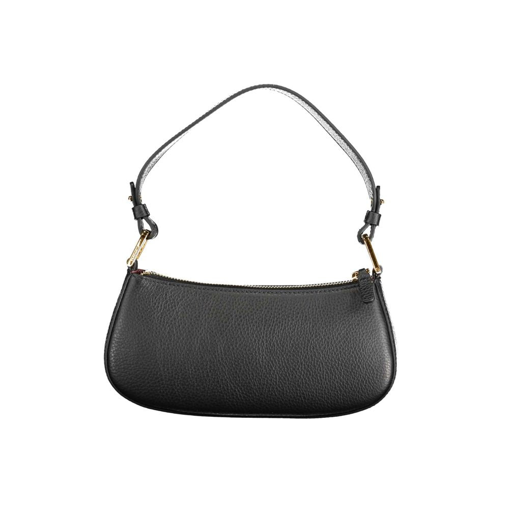 Handbag by Coccinelle for women in leather black features an refined silhouette, showcasing a secure zipper, ample , and versatile shoulder-strap, adjustable-strap & handle for a sophisticated refined aesthetic.