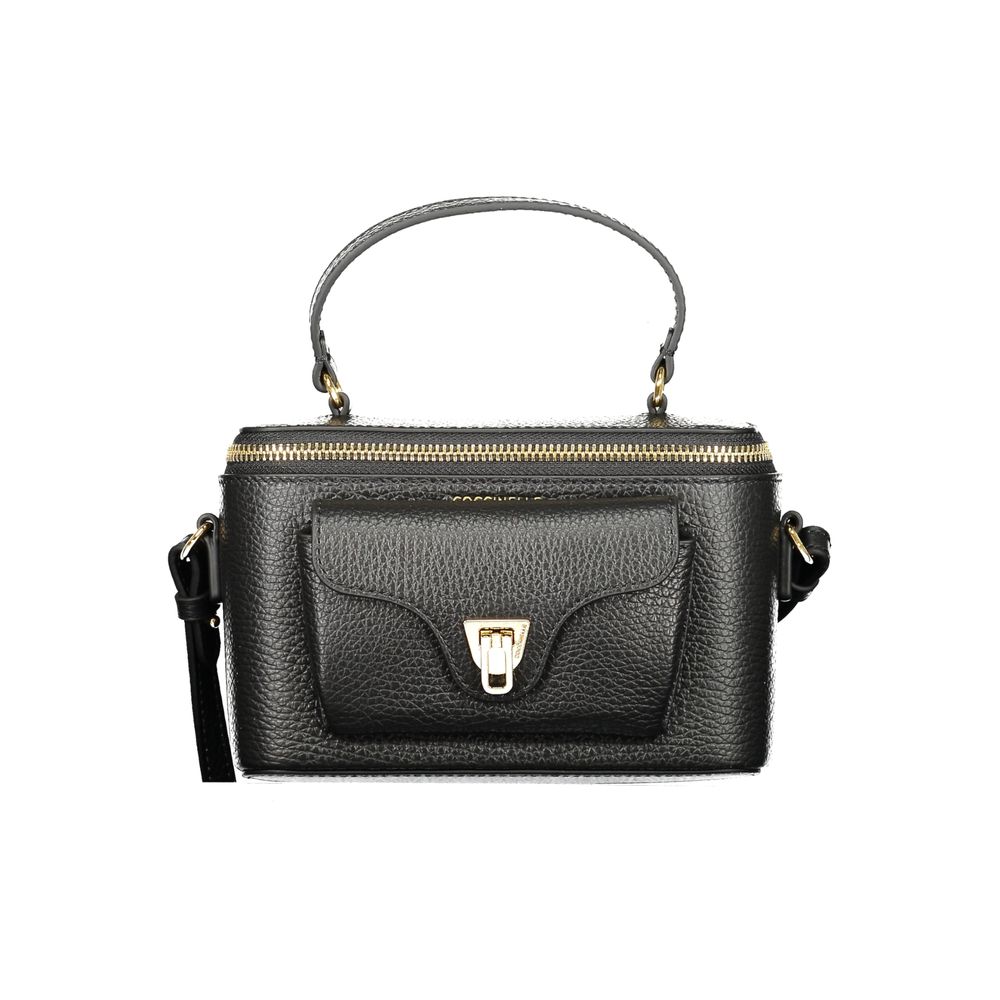 Coccinelle Beat Generation Leather Handbag - Black Print