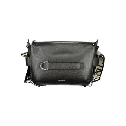 Handbag by Coccinelle for women in leather black features an refined silhouette, showcasing a secure , ample , and versatile for a sophisticated refined aesthetic.