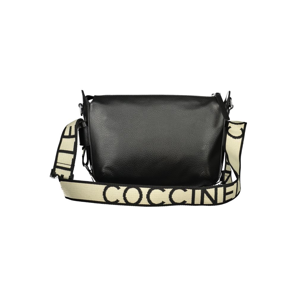 Handbag by Coccinelle for women in leather black presents a ornamental silhouette, showcasing a secure , ample , and versatile for a ornamental finish.