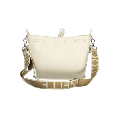 This Handbag by Coccinelle for women in leather and white presents a sculptural silhouette featuring a secure , ample , and versatile for a sculptural finish.