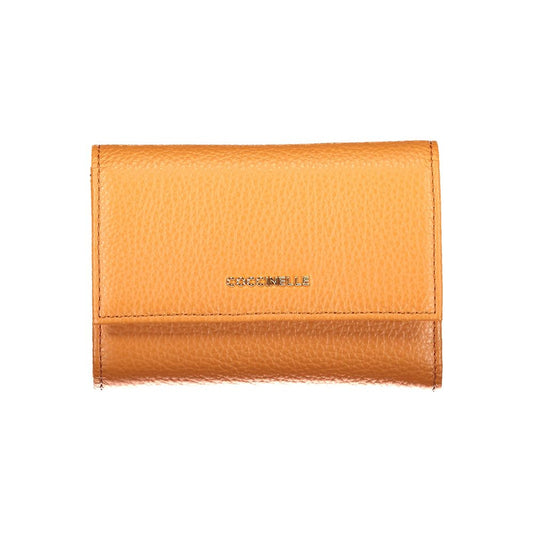 Wallet by Coccinelle for women in leather orange features a streamlined silhouette, showcasing the streamlined Leather Wallet design with sophisticated for a premium look.