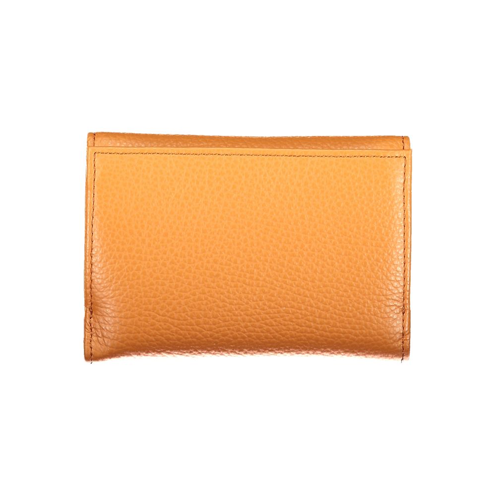 Wallet by Coccinelle for women in leather orange showcases a refined silhouette, artfully capturing the essence of the refined Leather Wallet design with functional .
