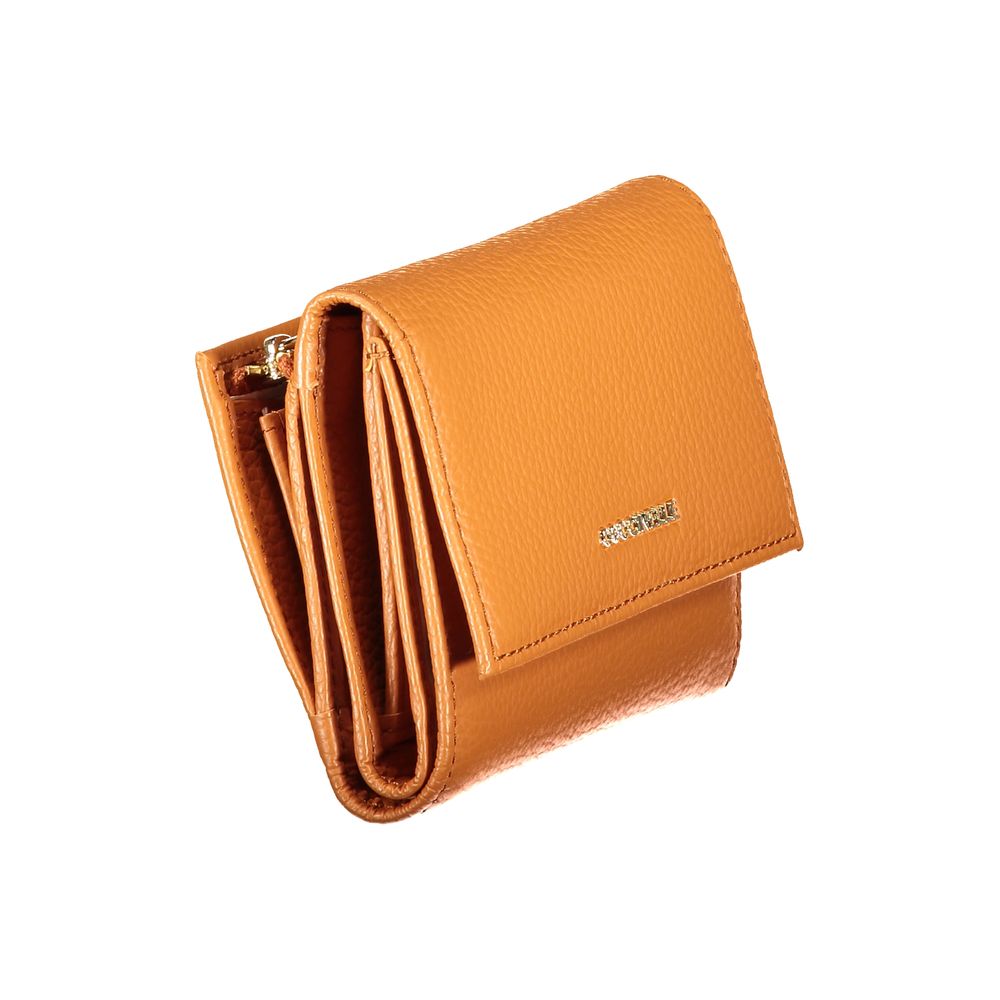 Wallet by Coccinelle for women in leather orange showcases a refined silhouette, artfully detailed with the signature style of the Leather Wallet and functional .