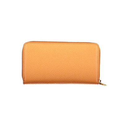 Cardholder Wallet by Coccinelle for women in leather orange showcases a refined silhouette, artfully detailed with the signature style of the Leather Cardholder Wallet and functional card-organization compact-design coin-purse.