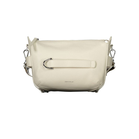 Handbag by Coccinelle for women in leather white features a exquisite silhouette, showcasing a secure zipper and exquisite external-pockets & internal-pockets with versatile shoulder-strap & adjustable-strap for a exquisite finish.