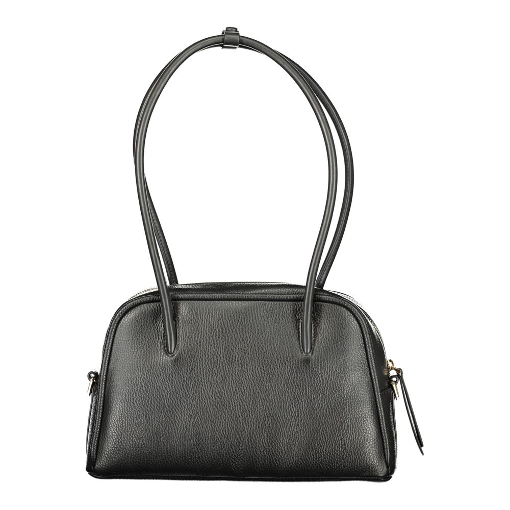 Evening Handbag by Coccinelle for women in leather black features a signature silhouette, showcasing a secure and signature with versatile for a sophisticated look.