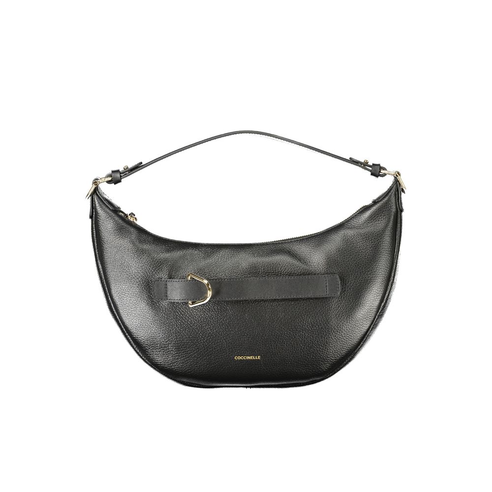 Handbag by Coccinelle for women in leather black presents a ornamental silhouette, showcasing a secure , ample , and versatile for a ornamental finish.