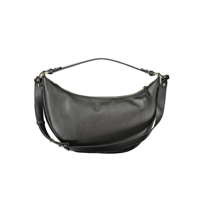 This Handbag by Coccinelle for women in leather and black presents a sculptural silhouette featuring a secure , ample , and versatile for a sculptural finish.