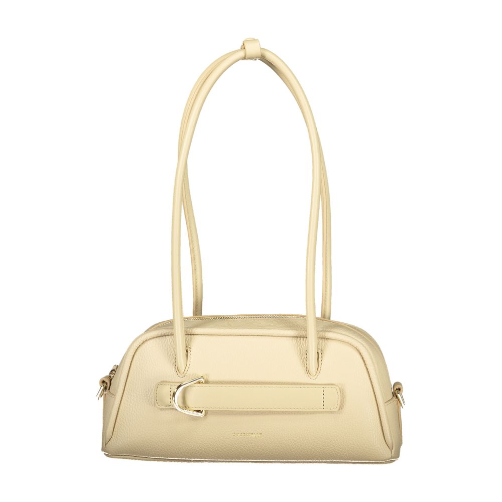 Handbag by Coccinelle for women in leather beige features an refined silhouette, showcasing a secure , ample , and versatile for a sophisticated refined aesthetic.