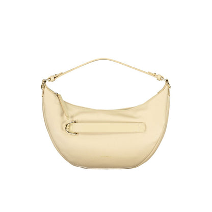Handbag by Coccinelle for women in leather beige features a signature silhouette, showcasing a secure and signature with versatile for a sophisticated look.