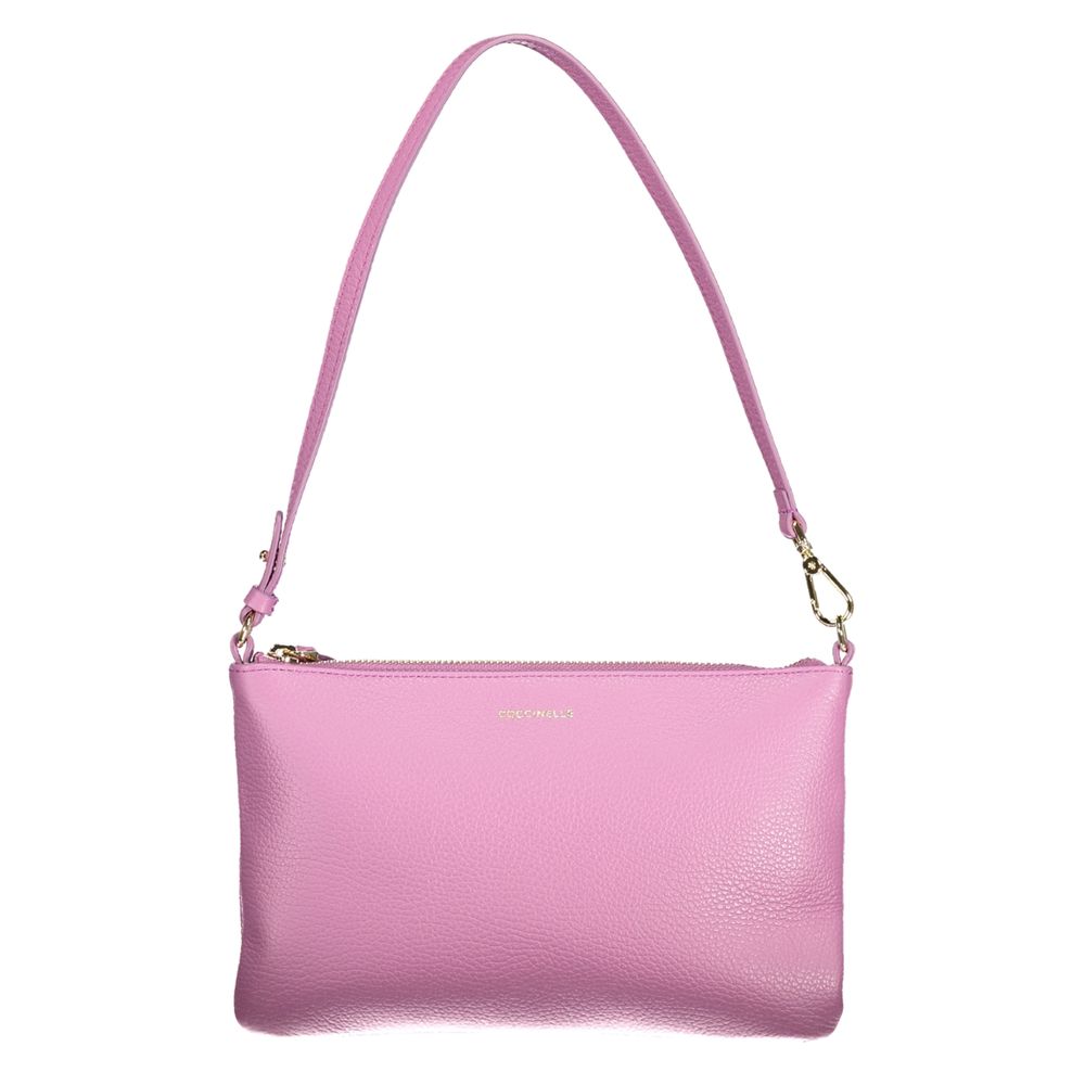 This Evening Handbag by Coccinelle for women in leather and purple presents a sculptural silhouette featuring a secure , ample , and versatile for a sculptural finish.