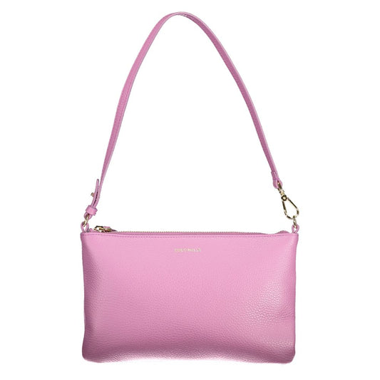 This Evening Handbag by Coccinelle for women in leather and purple presents a sculptural silhouette featuring a secure , ample , and versatile for a sculptural finish.