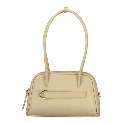 Evening Handbag by Coccinelle for women in leather beige features a refined silhouette, showcasing a secure , organized , and versatile for a refined finish.
