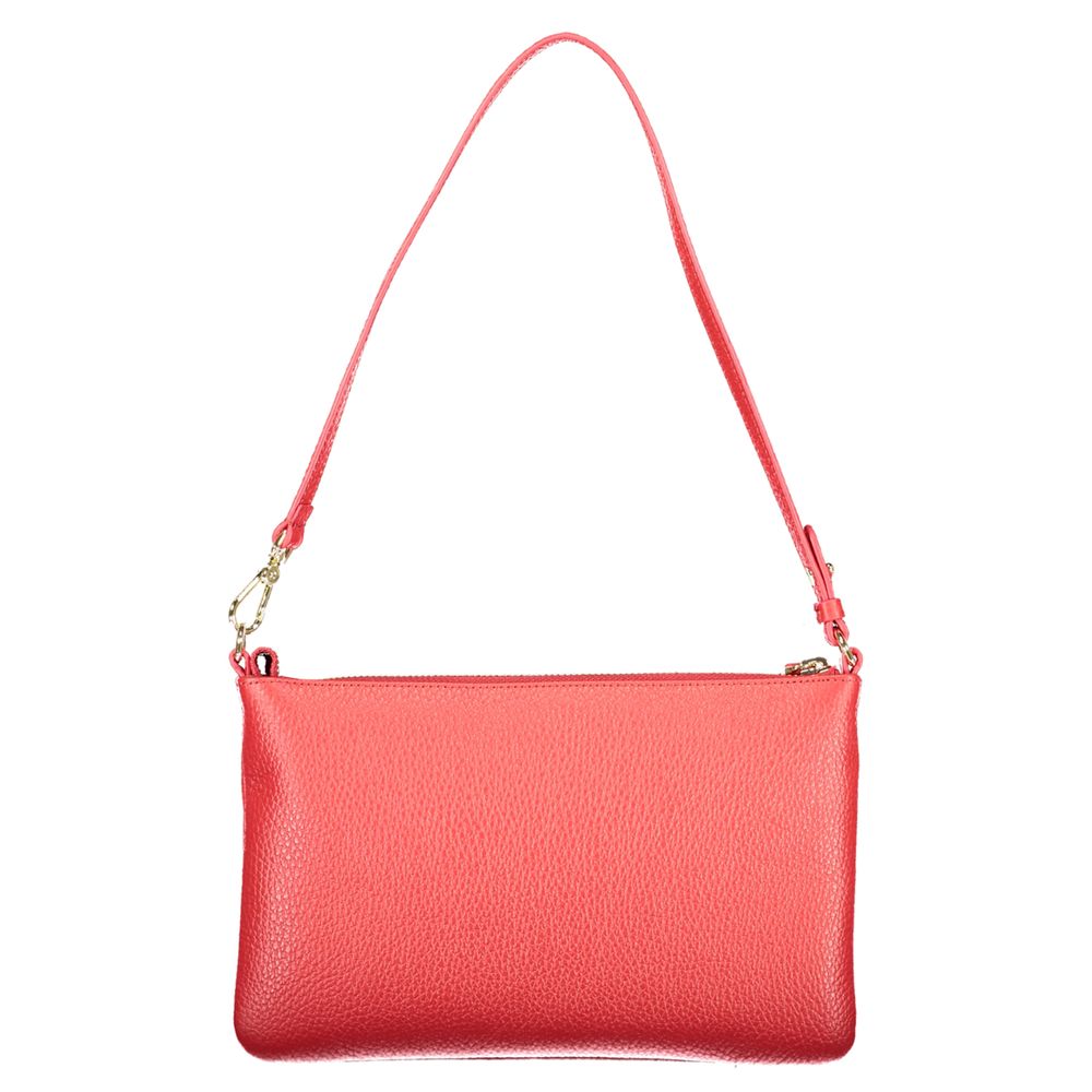 Handbag by Coccinelle for women in leather red features a refined silhouette, showcasing a secure , organized , and versatile for a refined finish.