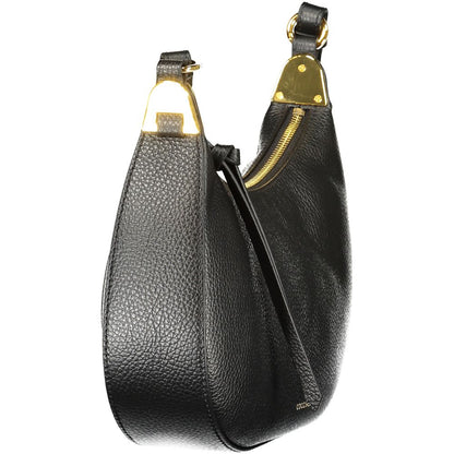 Handbag by Coccinelle for women in leather black features a signature silhouette, showcasing a secure and signature with versatile for a sophisticated look.