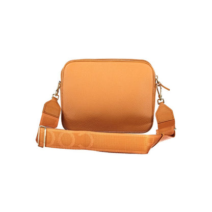 This Handbag by Coccinelle for women in leather and orange presents a sculptural silhouette featuring a secure , ample , and versatile for a sculptural finish.