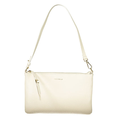 Hobo Handbag by Coccinelle for women in leather white features a refined silhouette, showcasing a secure zipper, organized , and versatile handle for a refined finish.