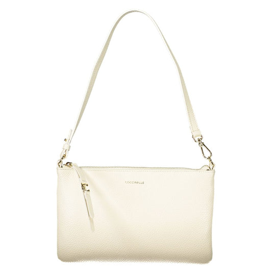 Hobo Handbag by Coccinelle for women in leather white features a refined silhouette, showcasing a secure zipper, organized , and versatile handle for a refined finish.