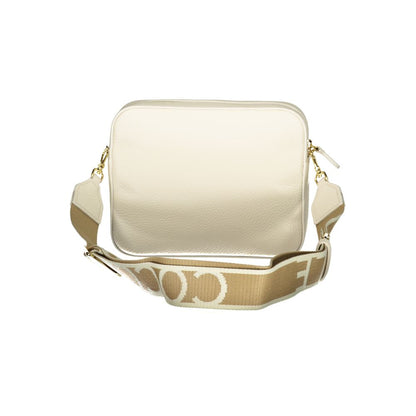 Handbag by Coccinelle for women in leather white features a refined silhouette, showcasing a secure , organized , and versatile for a refined finish.