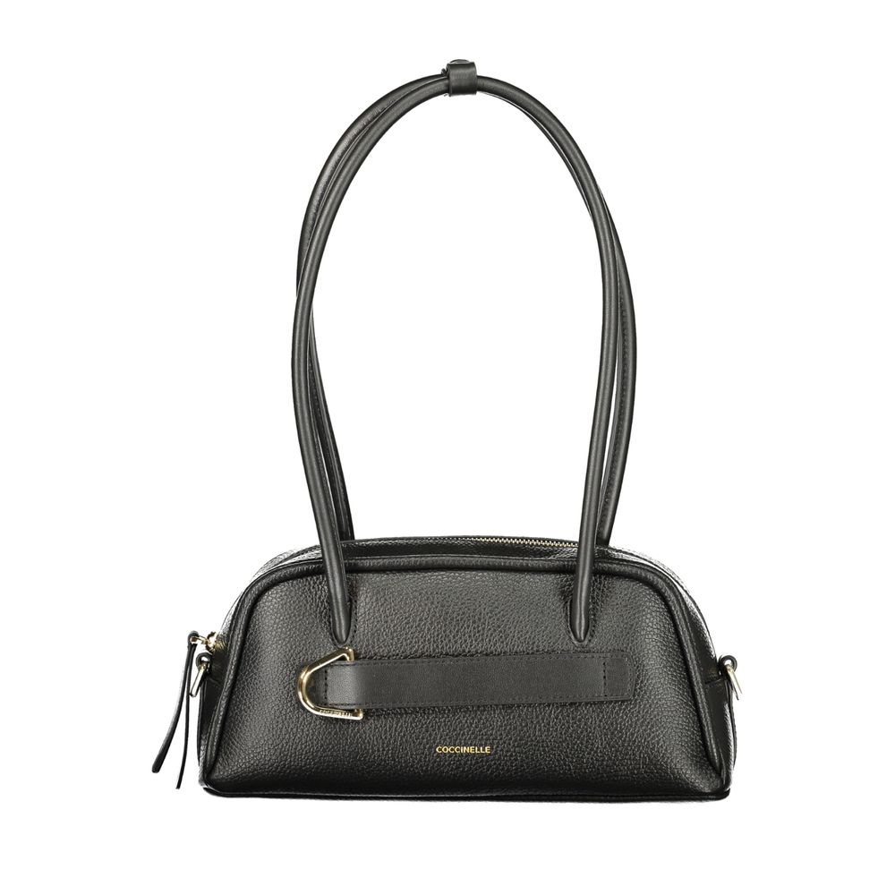 Handbag by Coccinelle for women in leather black & violet features a ornamental silhouette, showcasing a secure , ample , and ornamental for a sophisticated look.
