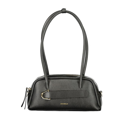 Handbag by Coccinelle for women in leather black & violet features a ornamental silhouette, showcasing a secure , ample , and ornamental for a sophisticated look.