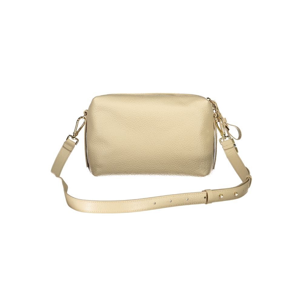 Handbag by Coccinelle for women in leather beige features an refined silhouette, showcasing a secure , ample , and versatile for a sophisticated refined aesthetic.