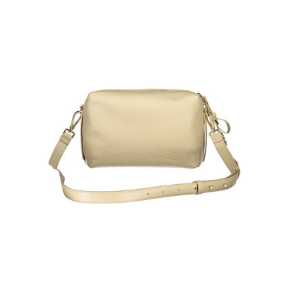 Handbag by Coccinelle for women in leather beige features an refined silhouette, showcasing a secure , ample , and versatile for a sophisticated refined aesthetic.