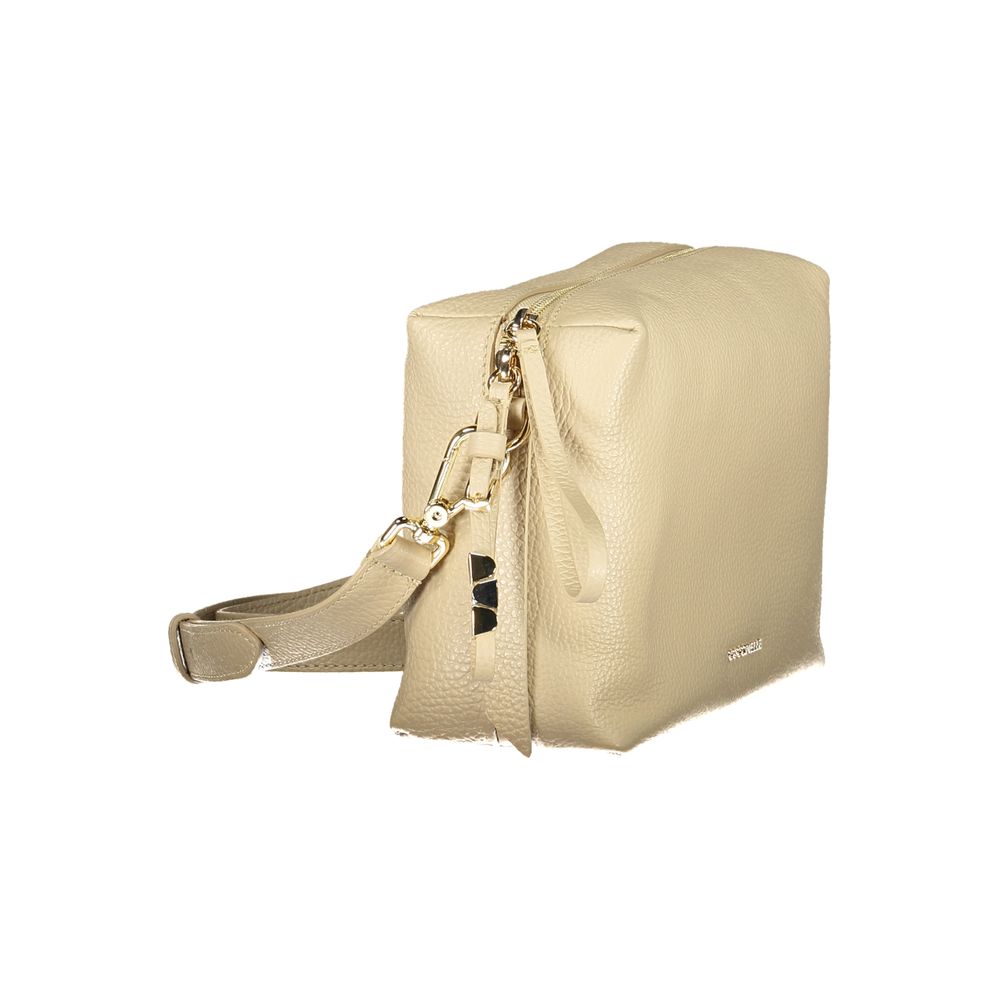 Handbag by Coccinelle for women in leather beige features a ornamental silhouette, showcasing a secure , ample , and ornamental for a sophisticated look.
