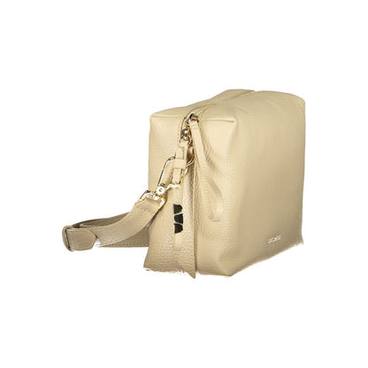 Handbag by Coccinelle for women in leather beige features a ornamental silhouette, showcasing a secure , ample , and ornamental for a sophisticated look.